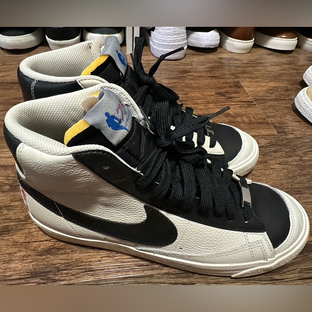 Nike Black and White Blazer NBA Mid-Top Sneakers